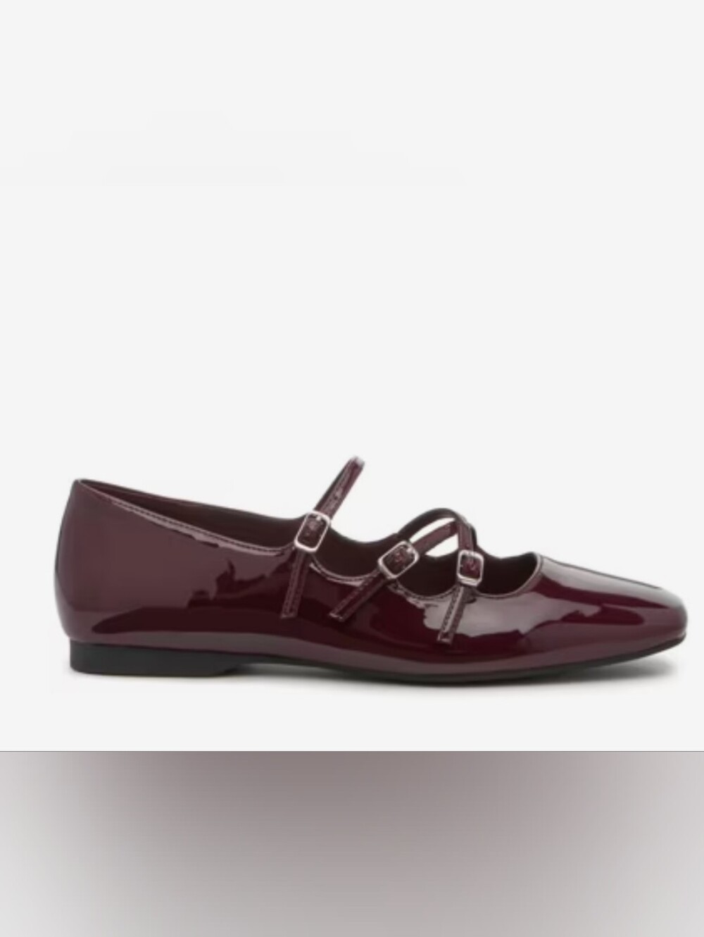 Steve Madden Roree Burgundy Patent Leather Flats - Picture 5 of 11